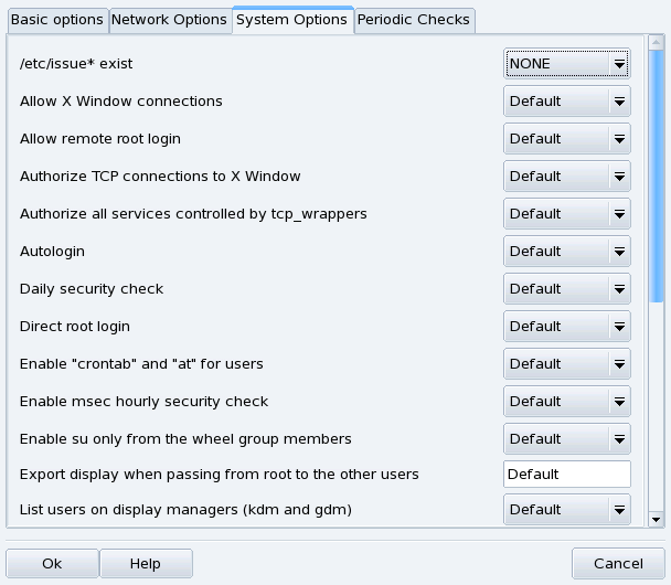 Modifying Standard Options