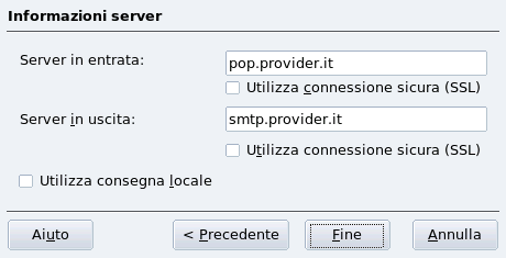 Informazioni sui server